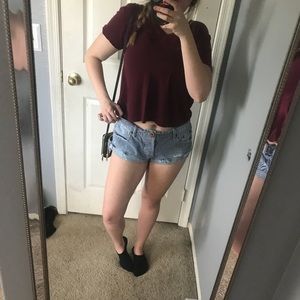 One Teaspoon Engineer Striped Bandits Jean Shorts